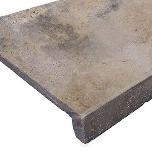 Antique Travertine Drop Face Pool Coping Tile Brown Tiles Ochre Tiles Yellow Tiles Stone Pavers Australia