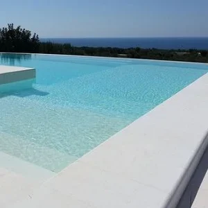 capri white limestone bulnose poo coping tiles and pavers, white pavers, outdoor pavers by stone pavers