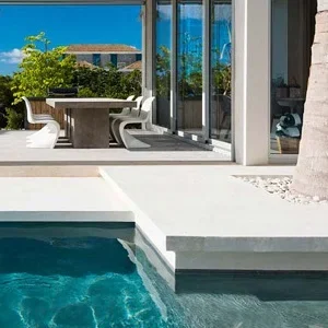 white drop down pool coping tiles, white pool coping, white pool pavers, stone pavers melbourne, sydney australia